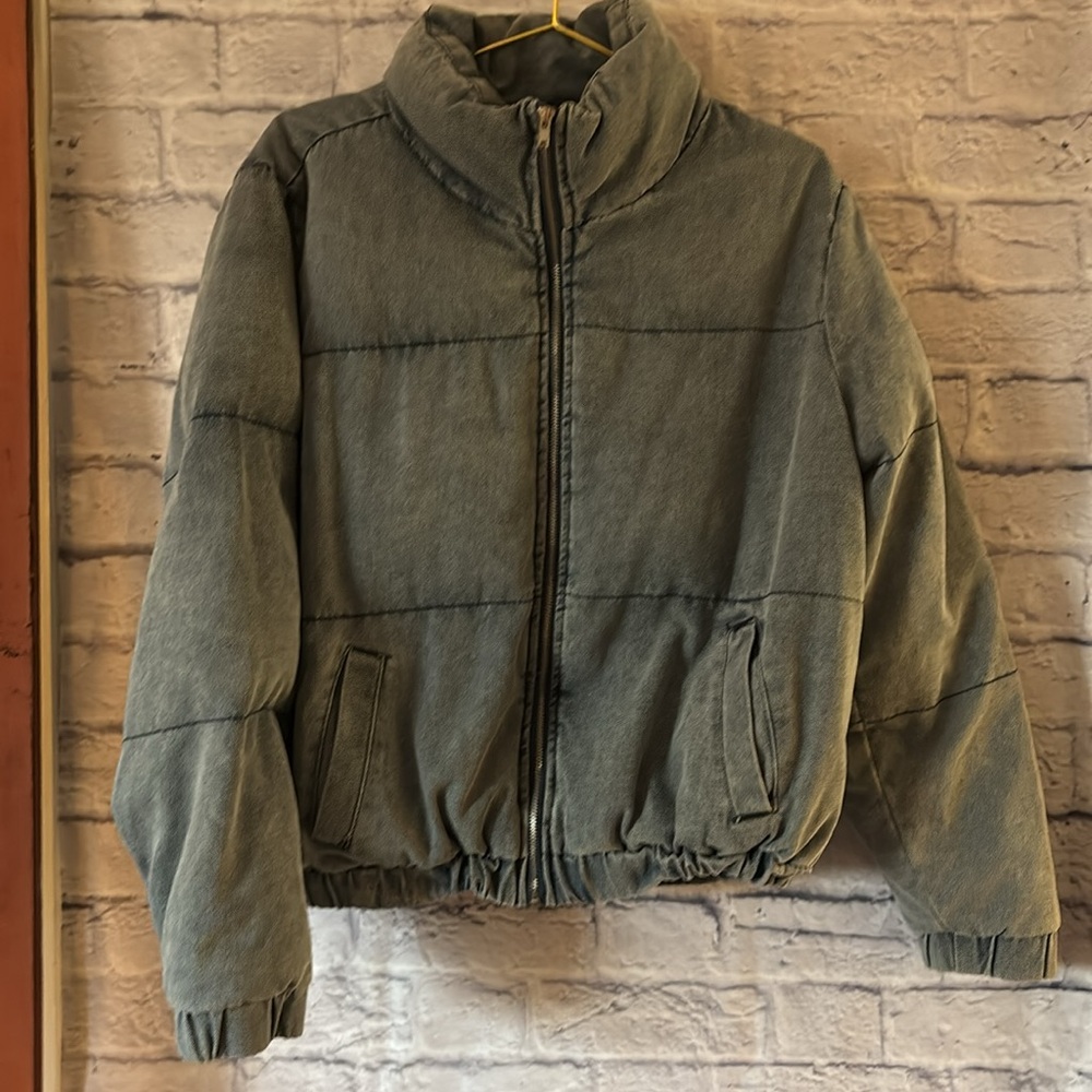 ANGEL KISS Denim Puffer Jacket Large